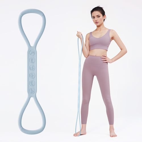 2026 Upgraded Figure 8 Resistance Band for Physical Therapy, Shoulder Back Arm Exercise Bands, 3 Resistance Levels for 15 25 35lb for Kids Adult Elderly - color: 25LB Blue