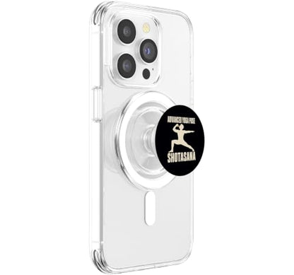 Shotasana Advanced Yoga Pose Drinking Humor PopSockets PopGrip for MagSafe - style: Magnetic PopGrip