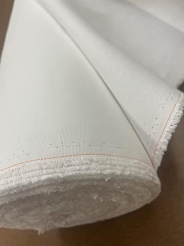 AK TRADING CO. Premium 10oz White Cotton Duck Canvas Fabric | Heavyweight | 60'' Wide | Arts & Crafts, Upholstery, Home Projects - 15 Yards - color: White, size: 15 YARDS