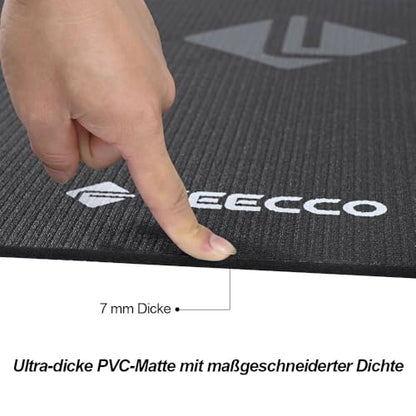 FEECCO Jump Rope Mat, Large Size Non-Slip Jump Rope Pad for Indoor Floor and Outdoor Concrete, 7mm Thick High-Density Material Customized for Jump Roping