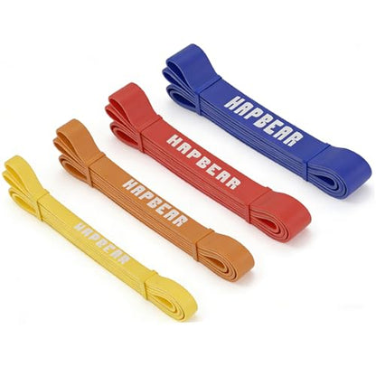 HAPBEAR Pull Up Assistance Bands - Pull Up Bands - Resistance Bands - Exercise Bands Resistance Bands Set of 5 - Workout Bands for Working Out, Stretching, Muscle Training - color: Yellow-Blue