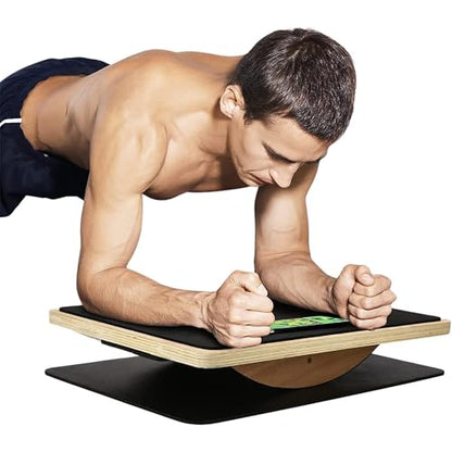 Yes4All 350LBS Professional Wooden Balance Board for Leg Workout, Anti-Slip Rocker Board, Wobble Board for Standing Desk - color: Smartphone Board