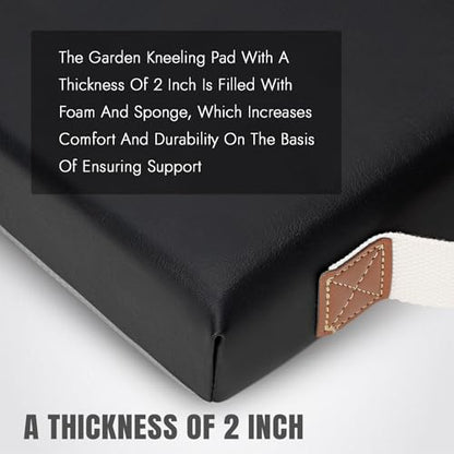 HappyPicnic Waterproof Garden Kneeling Pad, 2in Thick, Black, 1 Pack | Soft High-density Foam knee Support, with Handle, Easy to Clean, Non-slip, for Gardening, Yoga, Prayer, Housework, Exercise - color: Black