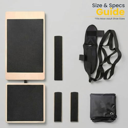 Axis Balance Board And Wobble Board For Sport Posture Correction, Plantar Fasciitis Relief, And Physical Therapy Training Kit With Stretch Strap and Poly Bag container included