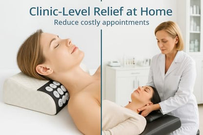 Acupressure Pillow – Memory-Foam Cervical Support for Neck & Back Pain Relief – Therapeutic Trigger-Point Massage Device