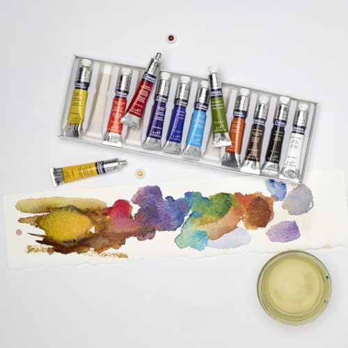 Winsor & Newton Cotman Watercolor Paint Set, 12 Colors, 8ml (0.27-oz) Tubes | Introductory Watercolor made with Fine Art Pigments, Perfect for Beginners, Lightfast & Permanent, Good Tinting Strength - style: 12 Tube Set 8ml