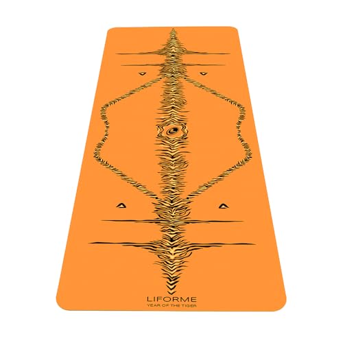 Liforme Zodiac Yoga Mat - Patented Alignment Design, Advanced Non-Slip Grip - color: Tiger