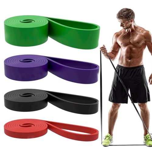 Resistance Bands, Pull Up Assist Bands - Workout Bands, Eexercise Bands, Long Resistance Bands Set for Working Out, Fitness, Training, Physical Therapy for Men Women - color: Dark Black