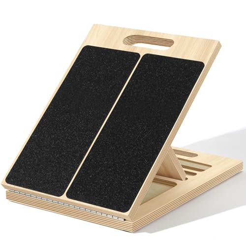 Wooden Slant Board for Calf Stretching, 5 Adjustable Angles, 2684