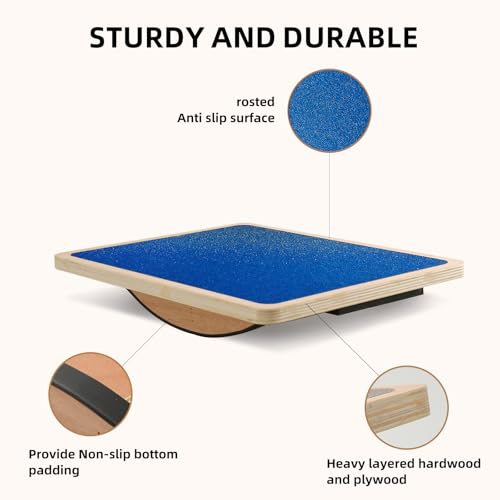 Juoe Balance Board Wobble Board,Balance Toys for Physical Therapy - color: Blue