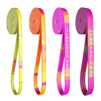 Lecardio Resistance Bands for Working Out, Rubber Pull Up Assistance Bands, Exercise Bands, Workout Bands, Resistance Bands for Legs, Physical Therapy, Muscle Training, Men and Women