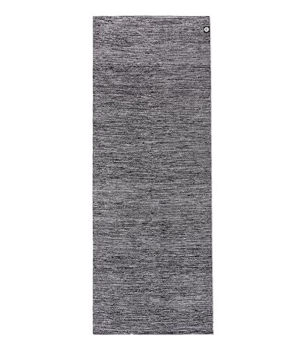 Manduka Shala Yoga Rug 71" - Outdoor Yoga & Meditation | Foldable & Machine Washable | Natural Cotton | Handmade | 71 x 26 inches - color: Black Heather