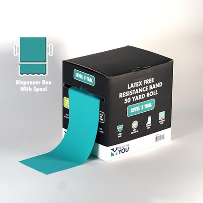 Latex Free Resistance Band 50 Yard Rolls - color: Teal v2