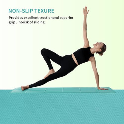 PROIRON Foldable Yoga Mat 0.24"/0.16" for Home Workout & Travel, Non Slip Travel Yoga Mats with Carry Bag, Packable Yoga Mat for Home Gym, Pilates, Fitness,Stretching - color: (0.24" TPE) Green