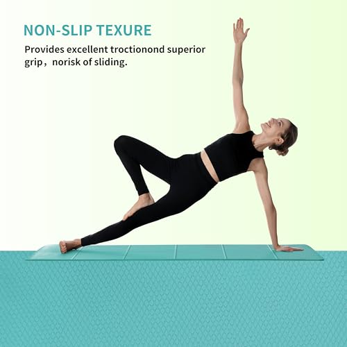 PROIRON Foldable Yoga Mat 0.24"/0.16" for Home Workout & Travel, Non Slip Travel Yoga Mats with Carry Bag, Packable Yoga Mat for Home Gym, Pilates, Fitness,Stretching - color: (0.24" TPE) Green