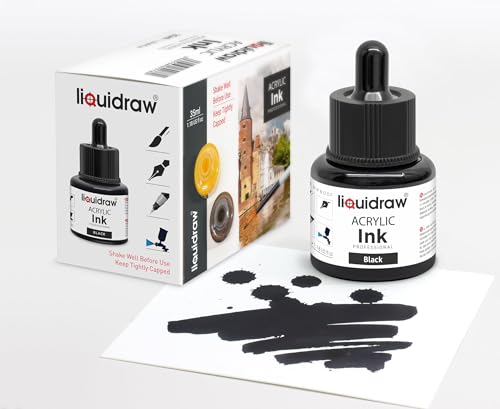 Liquidraw Acrylic Drawing Ink - 20 Assorted Colours | 35 ml Bottles with Ink Dropper | Suitable for Painting, Art Drawing & Design | for Professionals, Artists, Students & Hobbyists | Waterproof - style: Set of 20 (Assorted Colours)