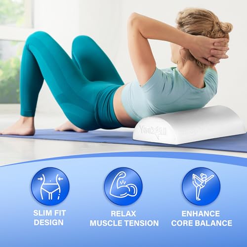 Yes4All Medium Firm Half Foam Rollers for Post-Workout Relaxation, 12/18/24/36 inch PE Foam Roll for Back Massage & Yoga Exercise - color: White, style: 18-inch
