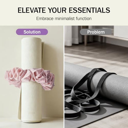 Slim Panda Yoga Mat Scrunchie,Style & Cute Mat Holder,Stretchable Velvet Fabric Fit All Standard Yoga Mats (mat not included) - color: Purple