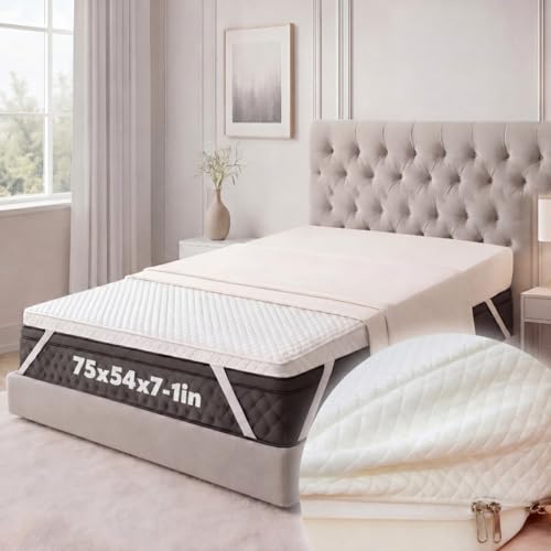 Cinnvoice Mattress Wedge with Cover, 7 Inch Full Incline Wedge for Back and Neck Support, Adjustable Elevator Under Mattress Topper Support for Bedroom - color: White, size: 7 Inch Full