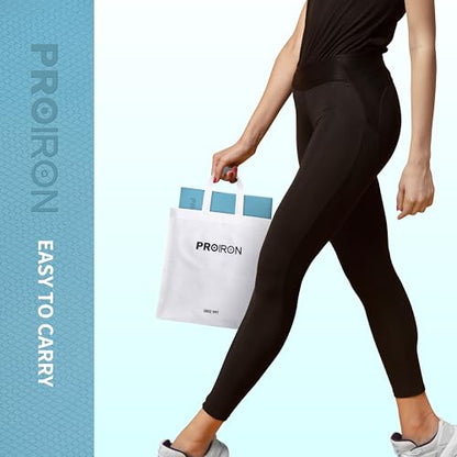 PROIRON Foldable Yoga Mat 0.24"/0.16" for Home Workout & Travel, Non Slip Travel Yoga Mats with Carry Bag, Packable Yoga Mat for Home Gym, Pilates, Fitness,Stretching - color: (0.24" TPE) Turquoise