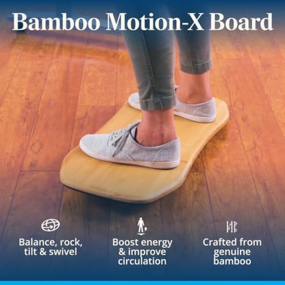 UPLIFT DESK Motion-X Balance Board - 27" Ergonomic Wobble Board for Standing Desks, Anti-Fatigue Support for Core Engagement & Stability - style: Motion-X with Comfort Mat