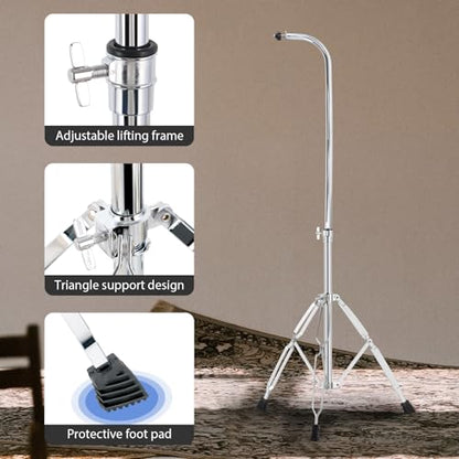 EASTROCK 25 Note Chimes Single-row Bar Chime Height-Adjustable Stand Silver - color: 25note Silver