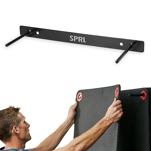 SPRI Hanging Exercise Mats for Gyms, Closed-Cell Foam Yoga & Fitness Mats with Grommets, Thick Workout Mats for Studios & Group Fitness Classes - color: Rack