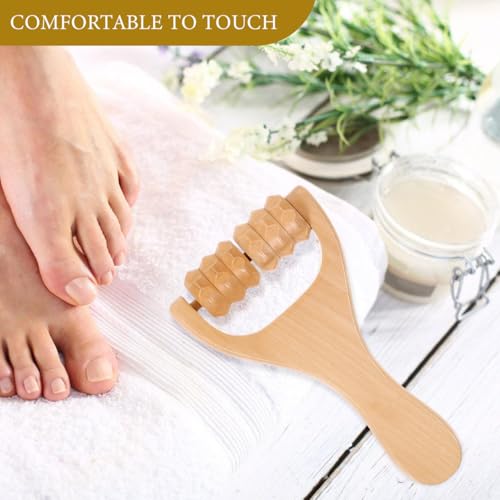Ciieeo Wooden Massage Roller Tool 3-Piece Set Deep Tissue Massager for Legs Feet Arms Neck and Back - Portable Handheld DIY Wellness Tool for Women