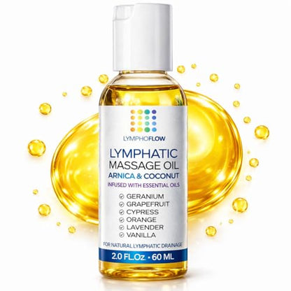 Lymphatic Drainage Massage Oil for Massage Therapy, Arnica & Coconut, 2 Oz - size: 2 Fl Oz (Pack of 1)