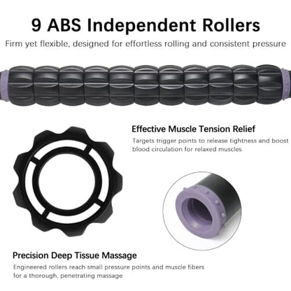 Muscle Roller Massage Roller Stick- (Dark Purple) - color: Dark Purple