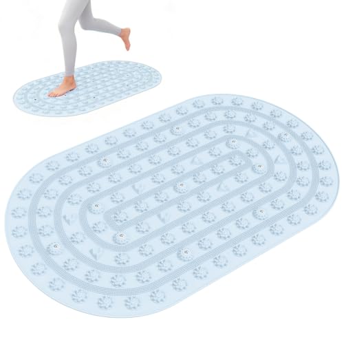 Silicone Acupressure Mat, XL Foot Massage Board with Magnetic Spike | 30x17.7 Inch 3 magnetic pressure points reflexology pad for plantar fasciitis, under standing desk, indoor jogging exercise - color: 30x17.7" Blue