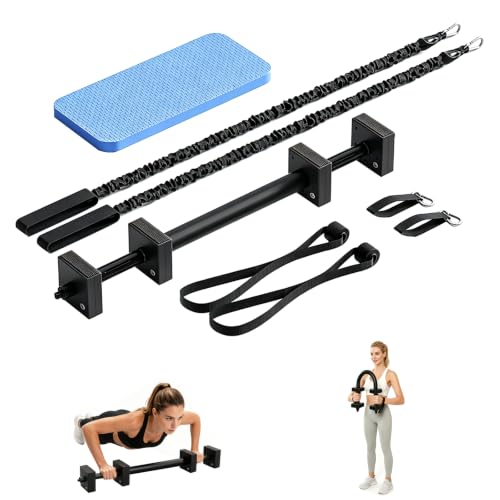 10-in-1 Pilates Bar Kit Works as Ab Rollers, Power Twister and Dumbbells