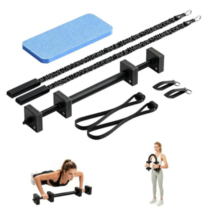 10-in-1 Pilates Bar Kit Works as Ab Rollers, Power Twister and Dumbbells