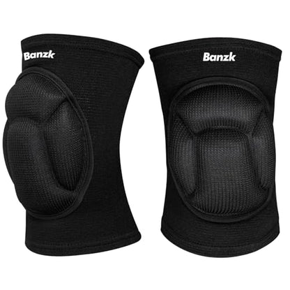 Protective Knee Pads, Thick Sponge Anti-slip,Women's/Men's Knee Pads for Volleyball, Rock Climbing, Cycling, Dancing, Gardening, Gardening, Flooring, House Cleaning, Construction Work with Thick EVA Foam Liner Black M - size: Medium