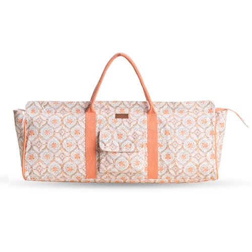 Maison d' Hermine Yoga Mat Duffle Bag Gym Tote Yoga Mat Carry Bag | Cylindrical bag for Woman Men Gifts Adjustable shoulder straps with Drawstring Water Bottle Pocket and zipper pocket - color: Fair Isle, style: Yoga Mat Tote