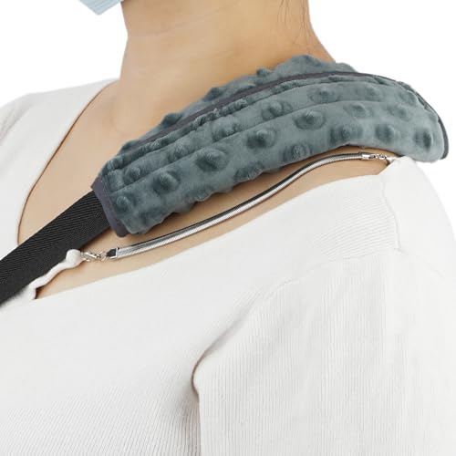 2Pcs Arm Sling Padding for Neck Arm Sling Strap Cushion Neck Pad Cushions Shoulder Brace Carry Strap Pads Elbow Wrist Injury Support Strap Padded Women Men Minky Dot Dark Gray - color: Minky Dot Dark Gray-2pcs