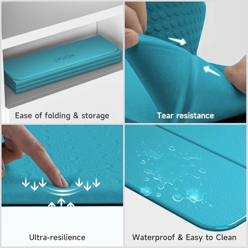 7-Fold Yoga Mat 74"x31" - color: Acid Blue