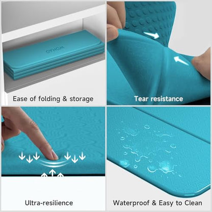 7-Fold Yoga Mat 74"x31" - color: Acid Blue