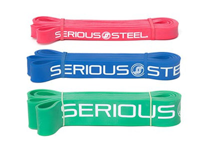 Serious Steel 41" Assisted Pull-up Band, Heavy Duty Resistance Band Sets, Stretching, Powerlifting, Resistance Training and Pull Up Assistance Bands - color: 3-Band Set (#2 #3 #4)
