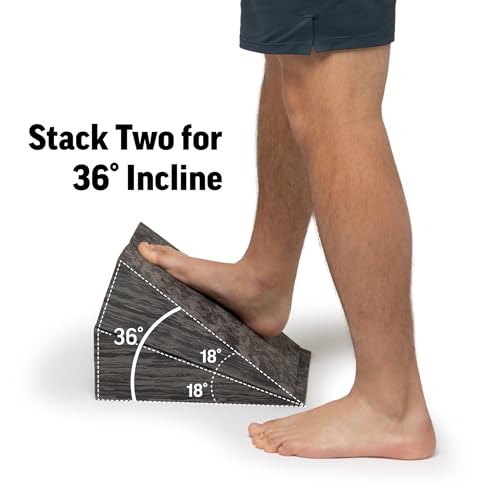OPTP PRO-Slant – Professional Foam Incline Squat Wedge Pair and Slant Board for Squats- Workout Squat Wedges for Rehabilitation and Stretching of the Calf, Ankle and Foot
