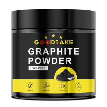 GOODTAKE Graphite Powder 1000 Mesh (Ultra Fine) - 13 Micron Powdered Graphite High Purity Lubricant for Locks, 3D Printing, DIY Crafts - Non-Toxic Dry Lubricant (2 Pounds) - size: 2 Pounds