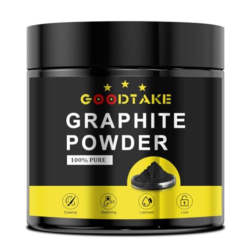 GOODTAKE Graphite Powder 1000 Mesh (Ultra Fine) - 13 Micron Powdered Graphite High Purity Lubricant for Locks, 3D Printing, DIY Crafts - Non-Toxic Dry Lubricant (2 Pounds) - size: 2 Pounds