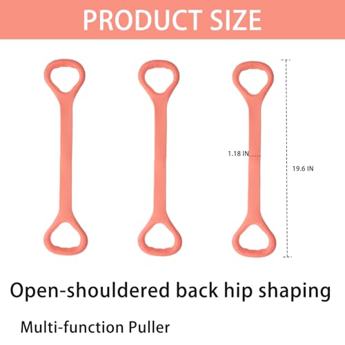 Figure 8 Resistance Bands with Non-Slip Handles for Arm Back & Shoulder 3PC - color: Pink