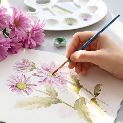 Kisston 10 Sheets Large Deckled Edge Paper 22 x 30 Inches, 140 Lb/300 GSM Cotton Watercolor Paper Texture White Blank Painting Supplies for DIY Craft Activities Student Artists Drawing - style: Deckled Edge