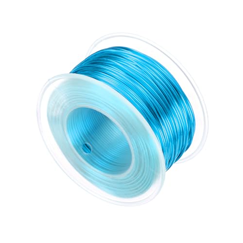 HARFINGTON 20 Gauge Aluminum Craft Wire 0.8mm 98.5ft Flexible Bendable Anodized Metal Jewelry Sculpting Wire for Jewelry Making Modelling Craft DIY, Bright Blue - color: Bright Blue, size: 30M x 0.8mm