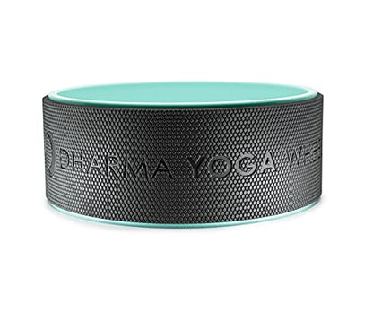 Dharma Yoga Wheel Basic - Spine Roller and Back Ring, Stretches Ligaments, Muscles with Foam Padding for Deeper Poses | Yogic Stretching and Alignment with Circle Design
