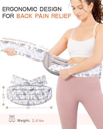 Microwave Heating Pad for Back with Moist Heat, Extra Large Microwavable Heating Wrap for Lumbar, Waist, Stomach, Shoulder, Neck Hot or Cold Pack, Reusable, Portable - style: Back Pad