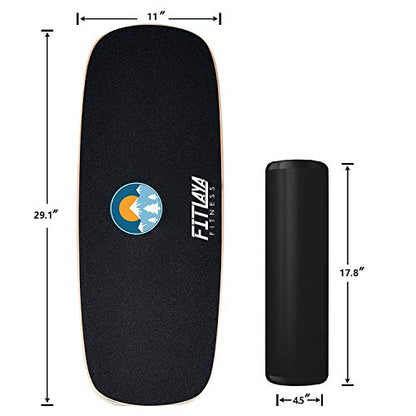 Fitlaya Fitness Balance Board Trainer Wooden Training Equipment for Fitness Workout, Hockey‎, Skateboarding, Surfing and Snowboarding - style: SUN & SNOWMOUNT