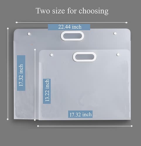 Sohynca Plastic Art Portfolio, Large Art Portfolio with Handles,Waterproof Portfolio Folder for Artwork, Arts Storage Case for Drawing Sketch Photography Poster (22.44 x 17.32 inch) - size: 22.44 x 17.32 inch