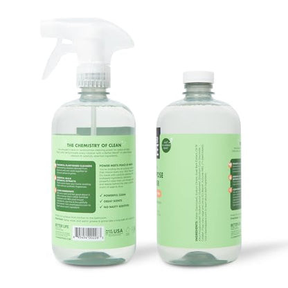 Better Life All Purpose Cleaner - Multipurpose Home and Kitchen Cleaning Spray for Glass, Countertops, Appliances, Upholstery & More - Multi-surface Spray Cleaner - 24oz (Pack of 2) Clary Sage/Citrus - size: 24 Fl Oz (Pack of 2)